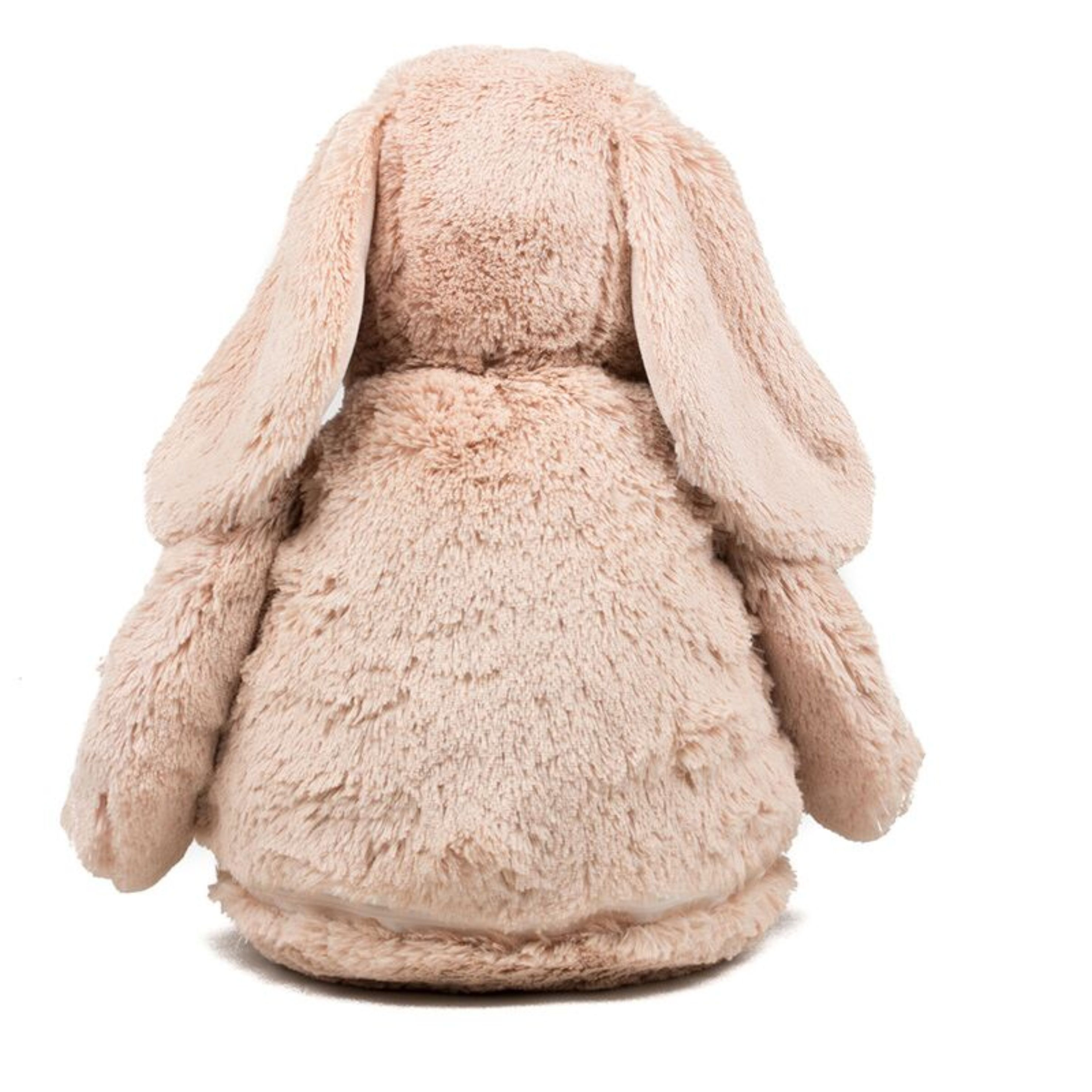 Mid Brown coloured soft plush dog. Floppy ears. Sewn eyes. Contrast brown nose. Light Brown coloured panel on chest and feet. Complies with EN71 European Toy Safety regulations. Remove all hang tags and their fasteners before giving these items to a child. Suitable for all ages.