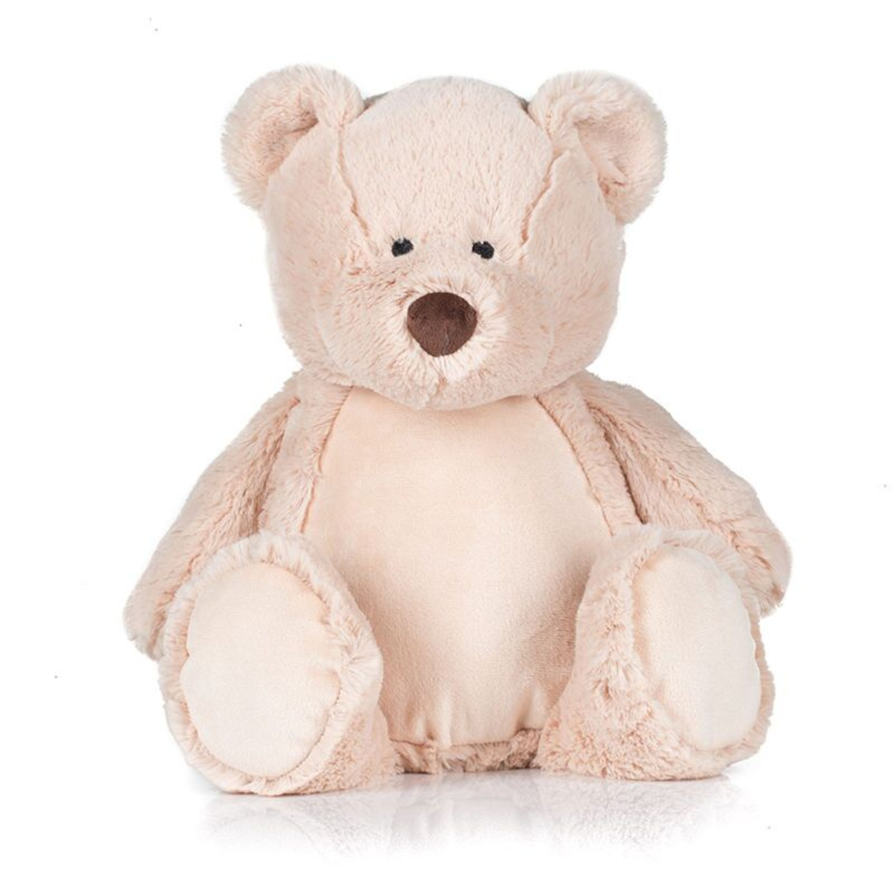 Mid Brown coloured soft plush teddy. Contrast Brown nose. Sewn eyes. Light Brown coloured panel on chest and feet. Removable inner stuffing. Complies with EN71 European Toy Safety regulations. Remove all hang tags and their fasteners before giving these items to a child. Suitable for all ages.