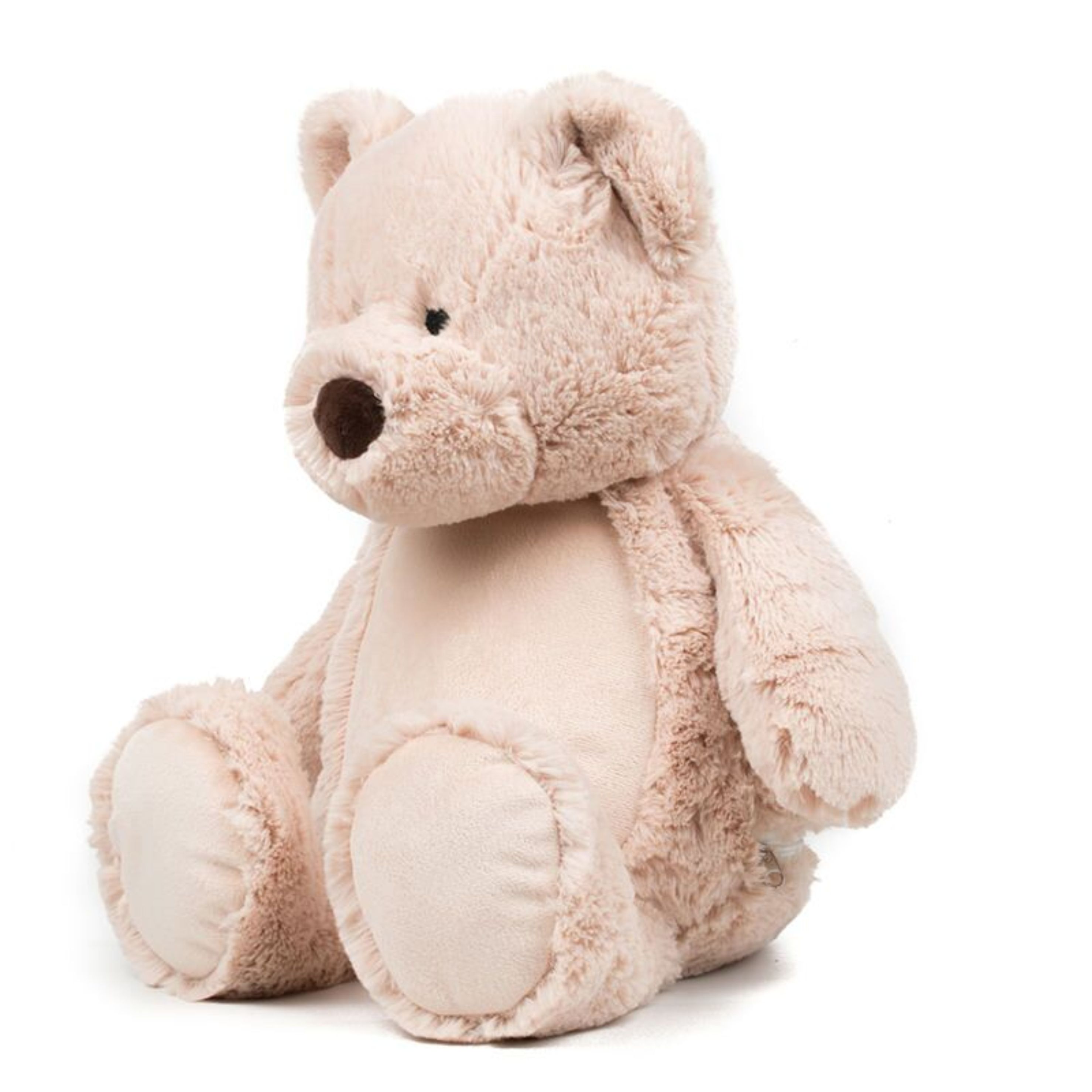 Mid Brown coloured soft plush teddy. Contrast Brown nose. Sewn eyes. Light Brown coloured panel on chest and feet. Removable inner stuffing. Complies with EN71 European Toy Safety regulations. Remove all hang tags and their fasteners before giving these items to a child. Suitable for all ages.